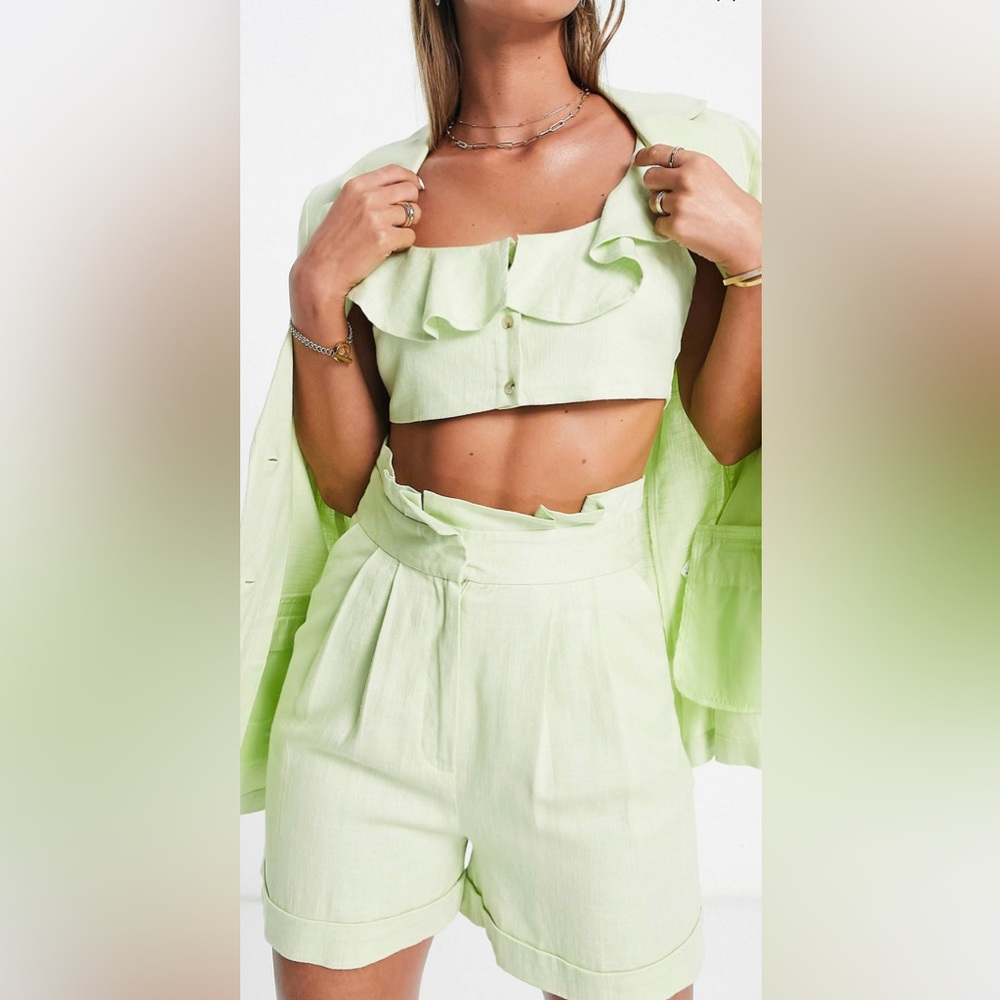 ASOS safe green linen set